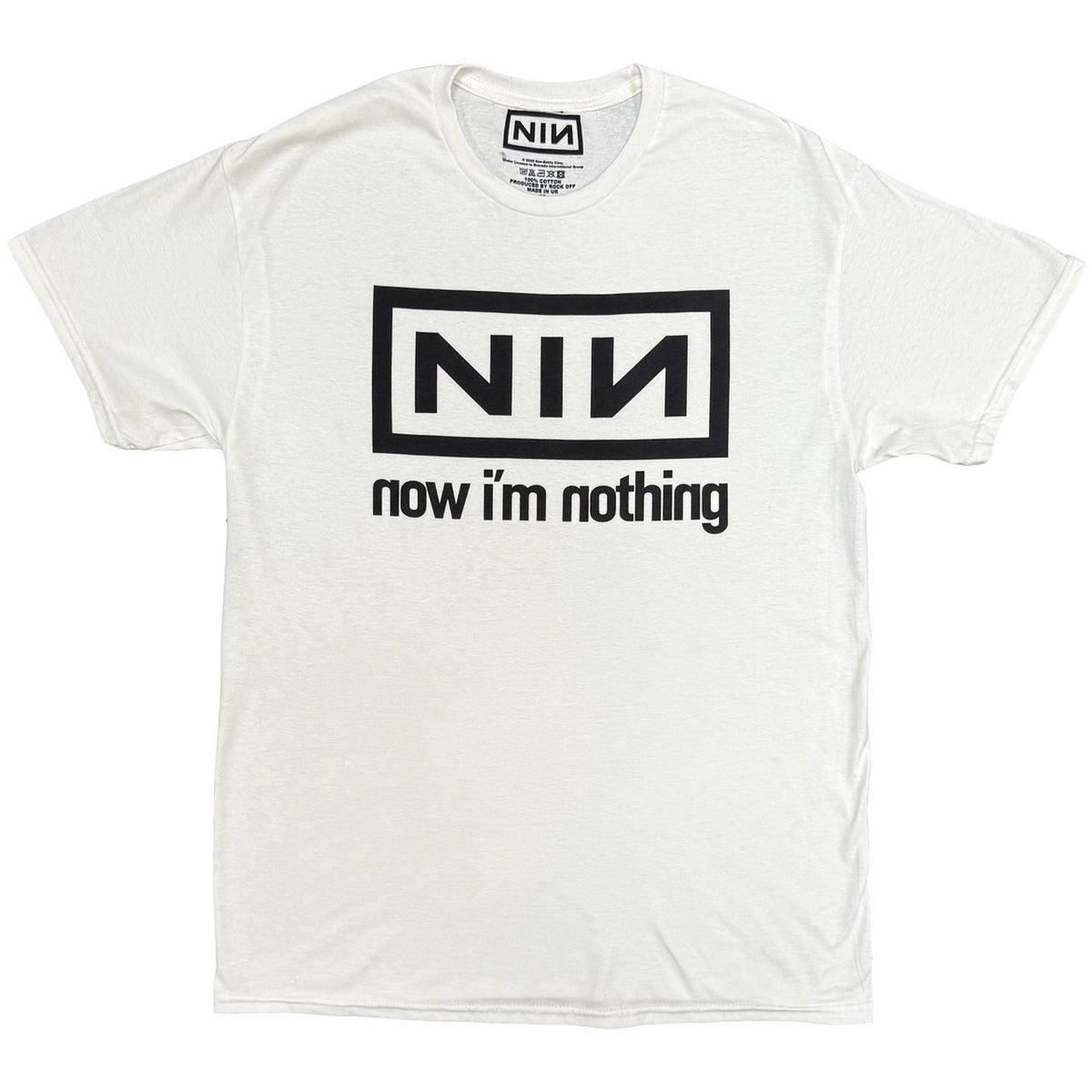 Nine Inch Nails Unisex T-Shirt: Now I'm Nothing (White)