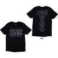 AC/DC Unisex T-Shirt: Back In Black PWR-UP EU Tour '24 (Black) (Back Print & Ex-Tour)
