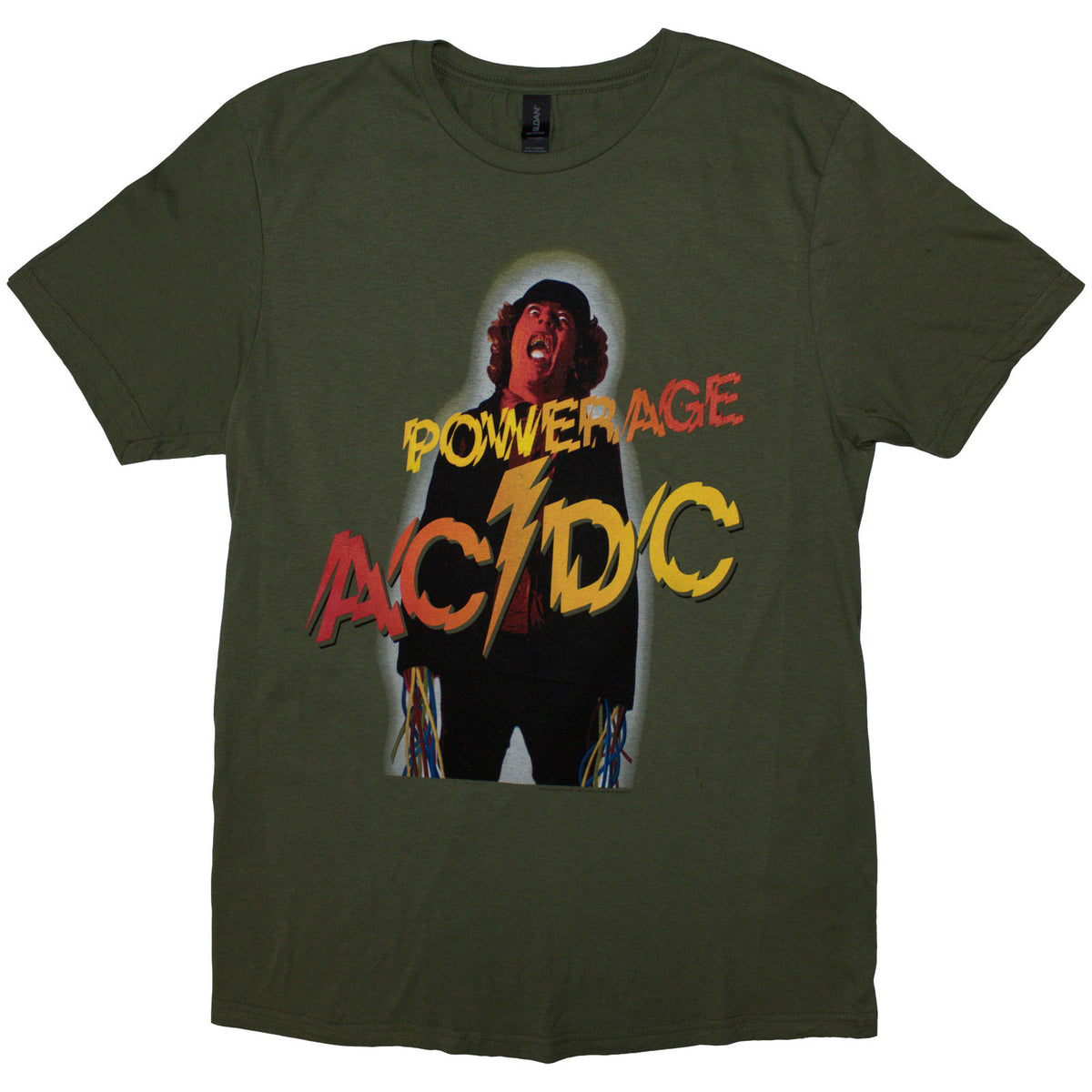 AC/DC Unisex T-Shirt: Powerage (Khaki Green)