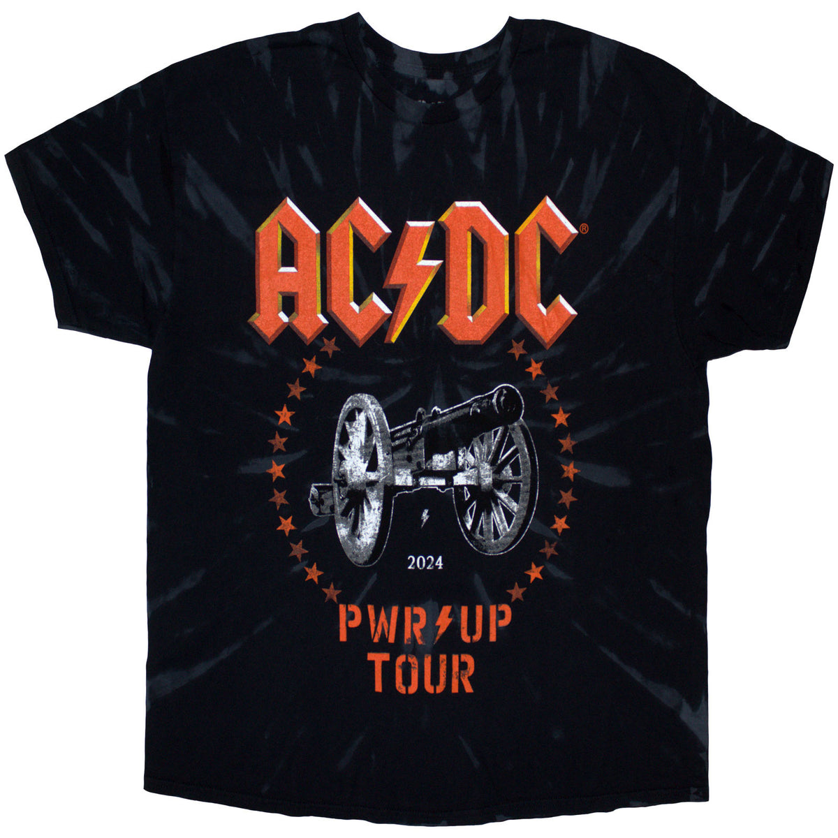 AC/DC Unisex T-Shirt: PWR-UP Tour '24 Cannon (Black) (Ex-Tour)
