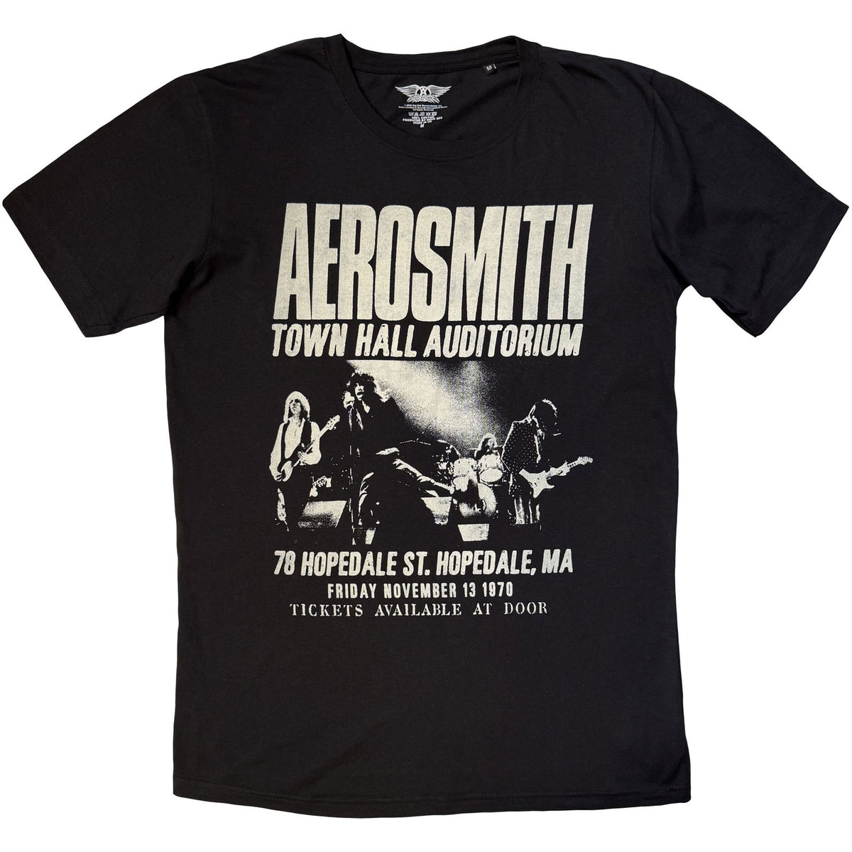Aerosmith Unisex T-Shirt: Town Hall (Black)