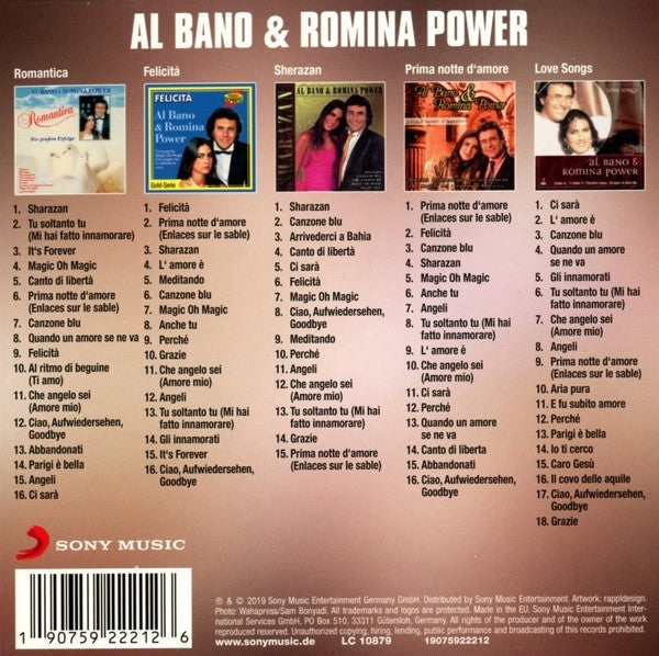 Al Bano & Romina Power – Original Album Classics — back cover