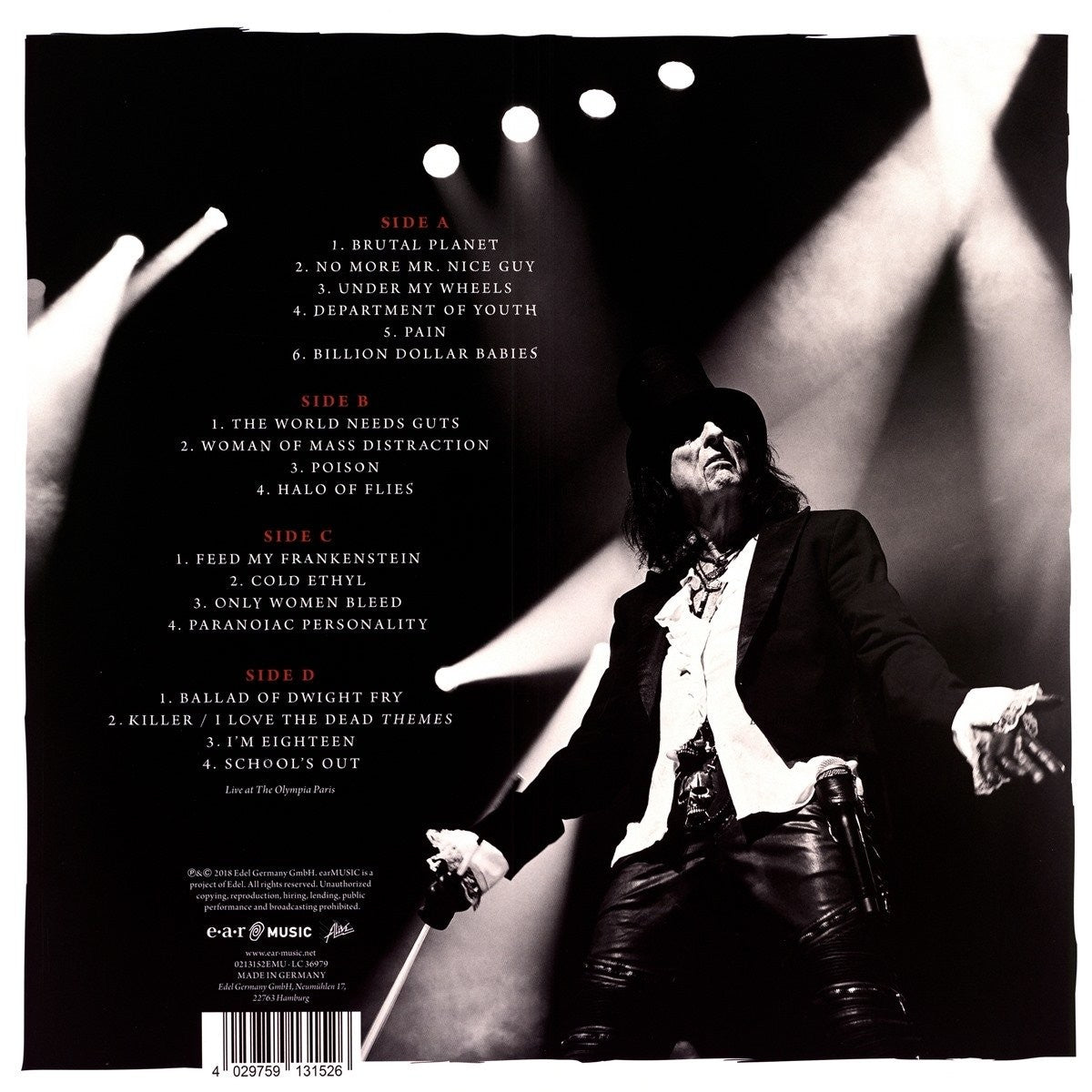 Alice Cooper – A Paranormal Evening at the Olympia Paris — back cover