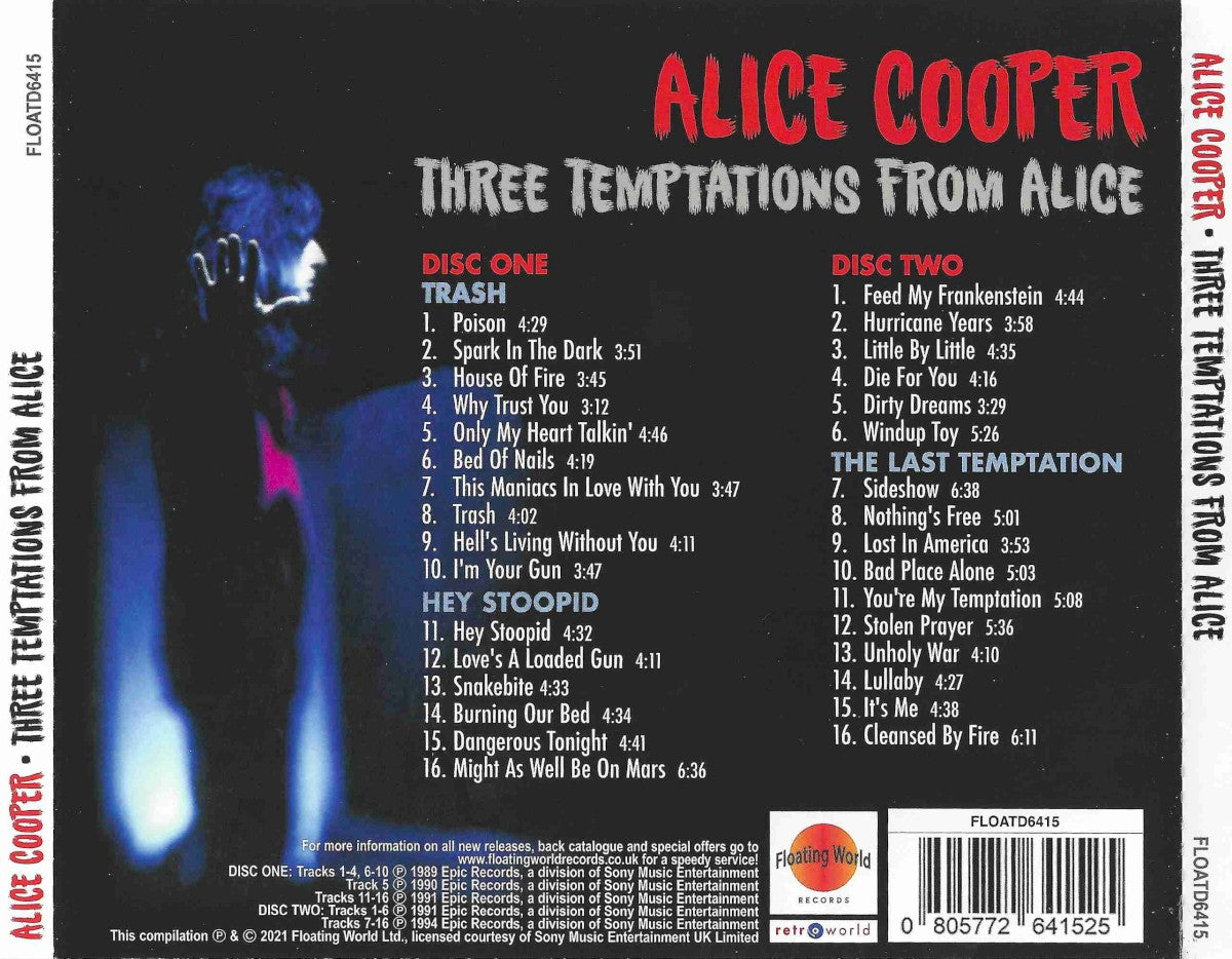 Alice Cooper – Three Temptations From Alice — back cover