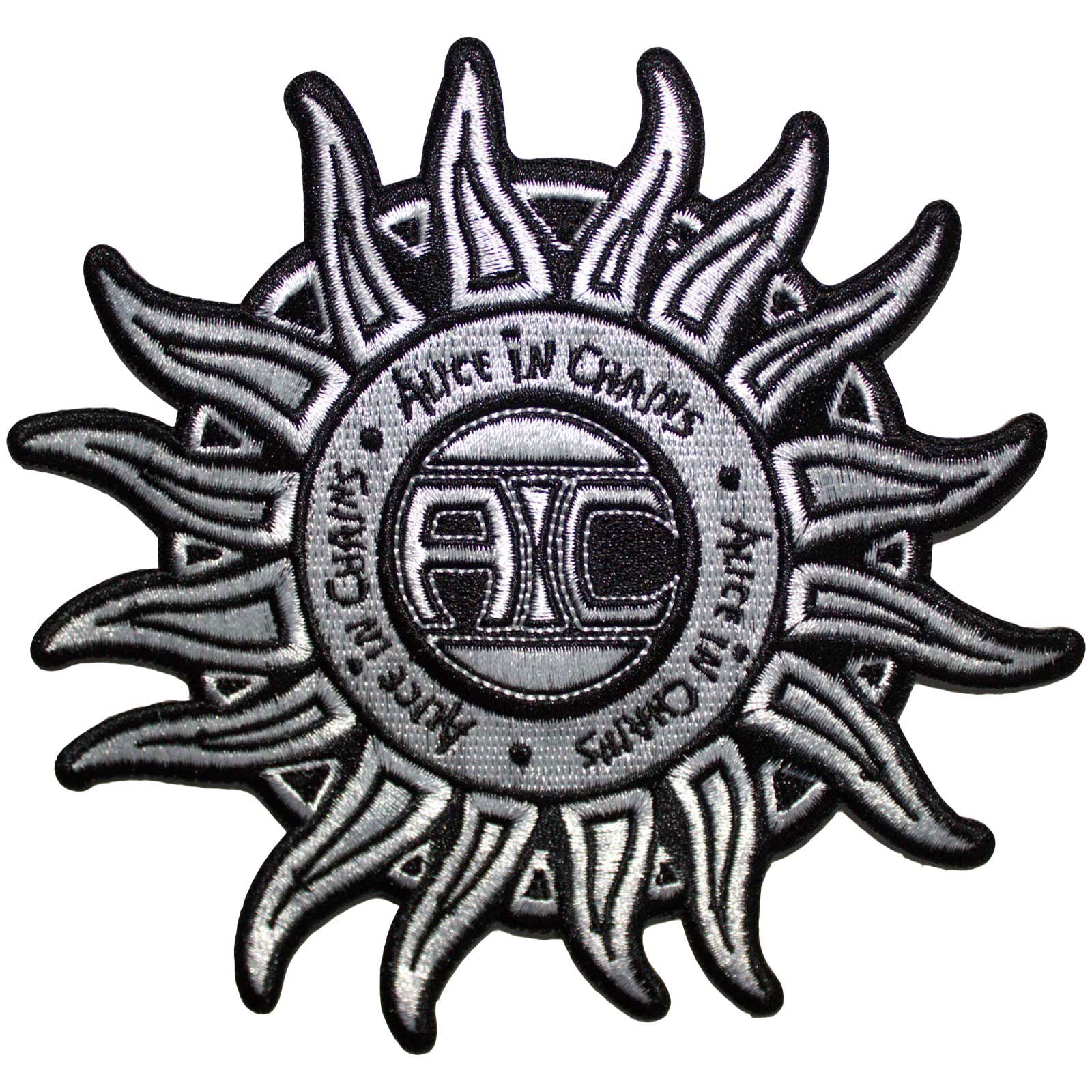 Alice In Chains Standard Patch: Sun Logo B&W