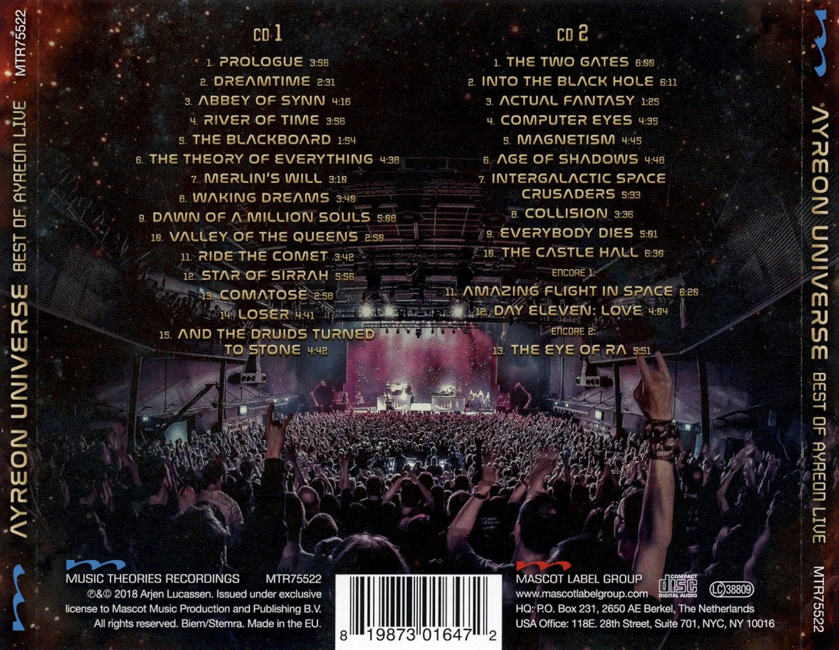 Ayreon – Ayreon Universe — back cover