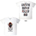 Bad Omens Unisex T-Shirt: The Death Of Peace Of Mind (White) (Back Print)