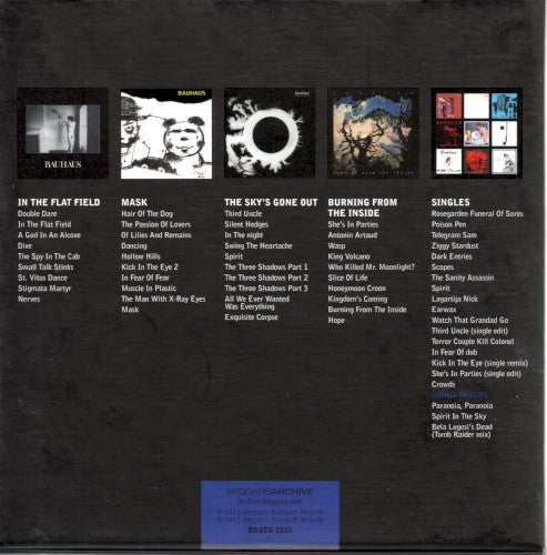 Bauhaus – 5 Albums — back cover