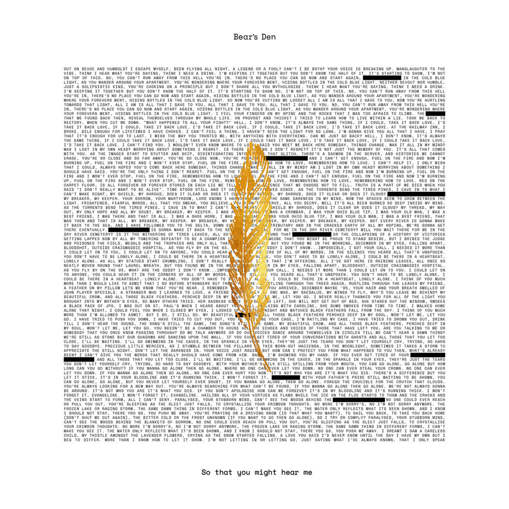 Bear's Den – So that you might hear me