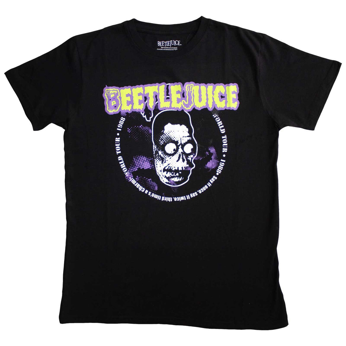Beetlejuice Unisex T-Shirt: 1988 World Tour (Black)