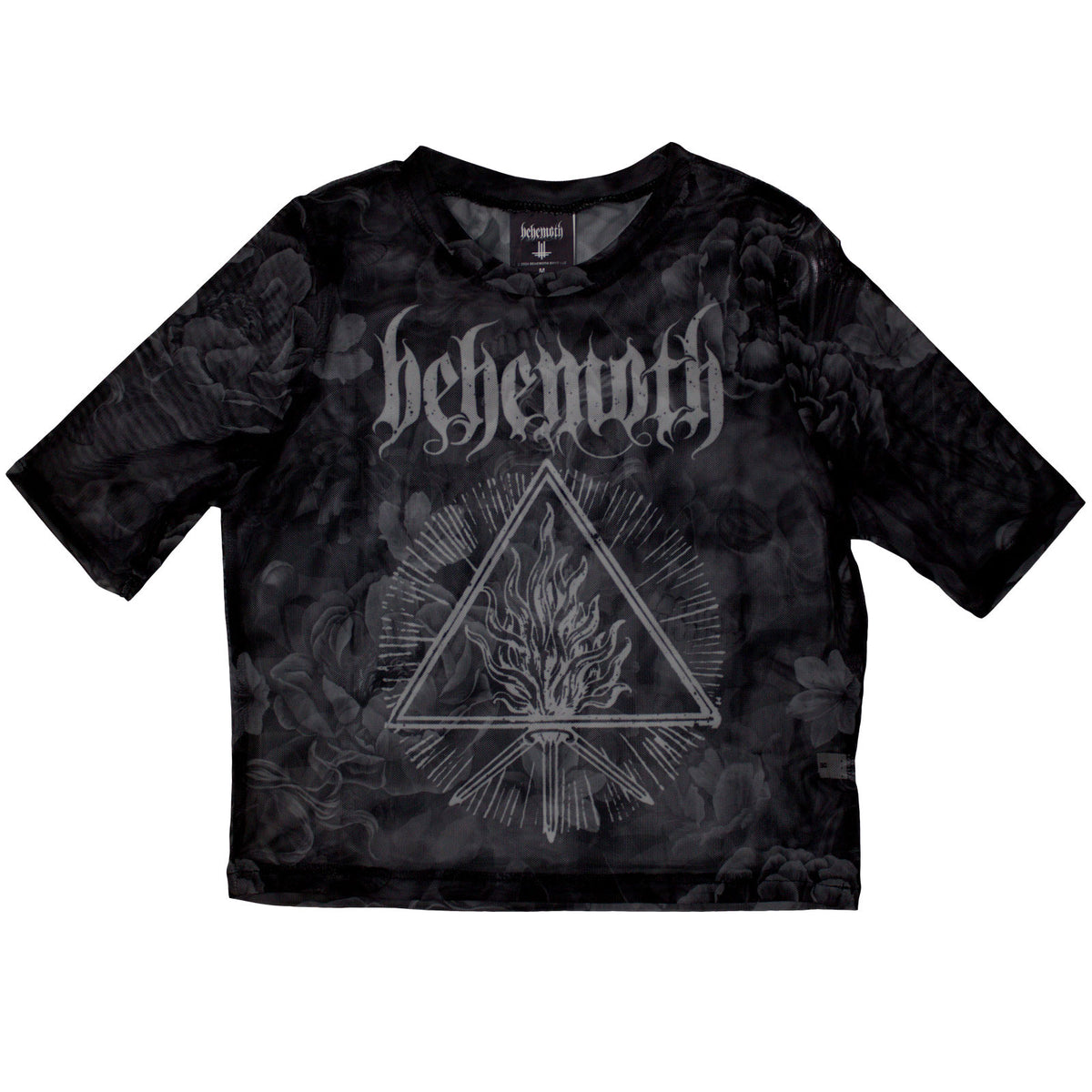 Behemoth Ladies Mesh Crop Top: Furor Divinus (Black)