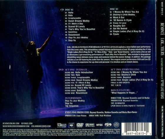 Beyoncé – I Am… Yours: An Intimate Performance at Wynn Las Vegas — back cover