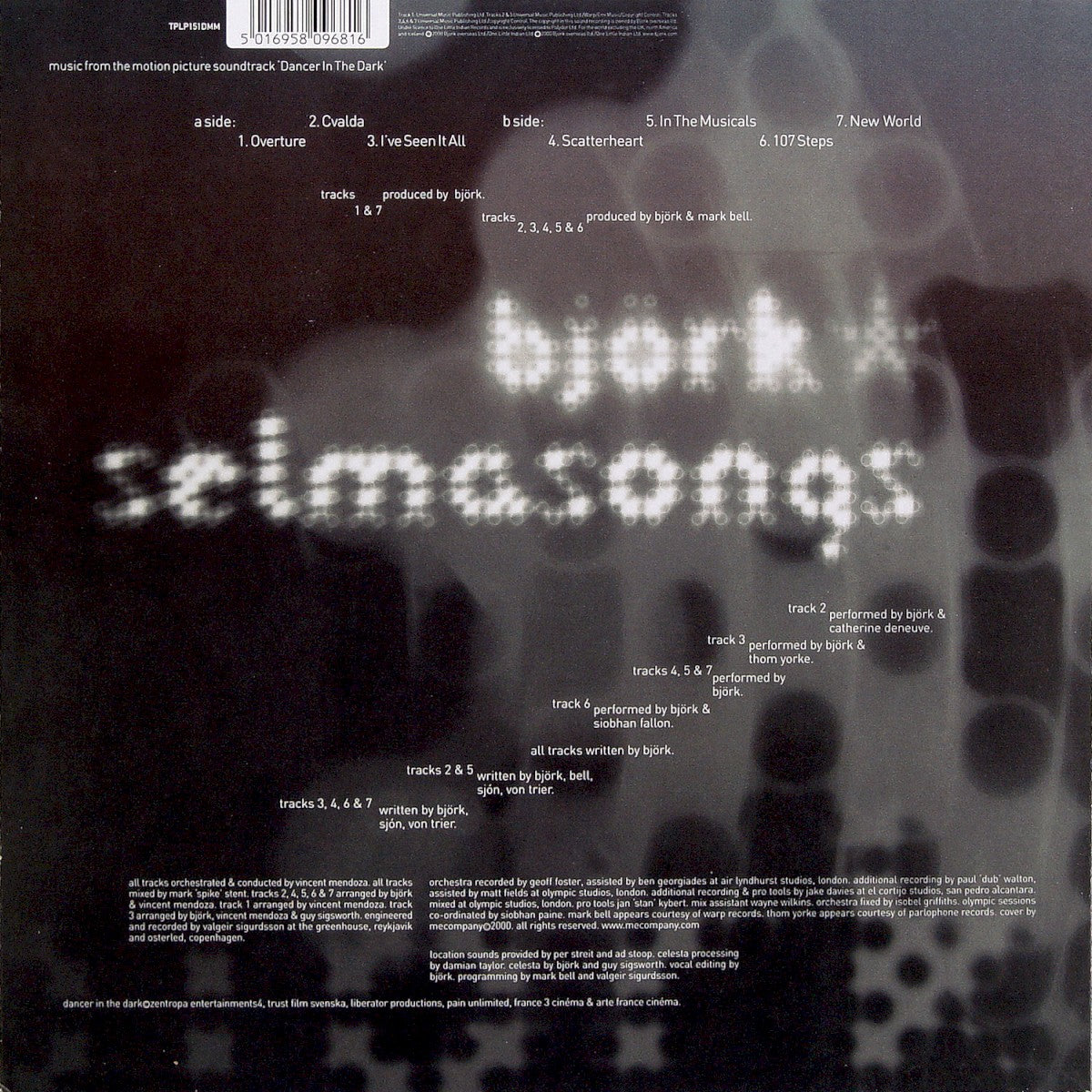 Björk – Selmasongs — back cover