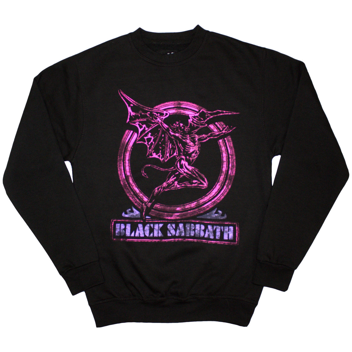Black Sabbath Unisex Sweatshirt: Neon Pink Henry (Black) (Oversized)