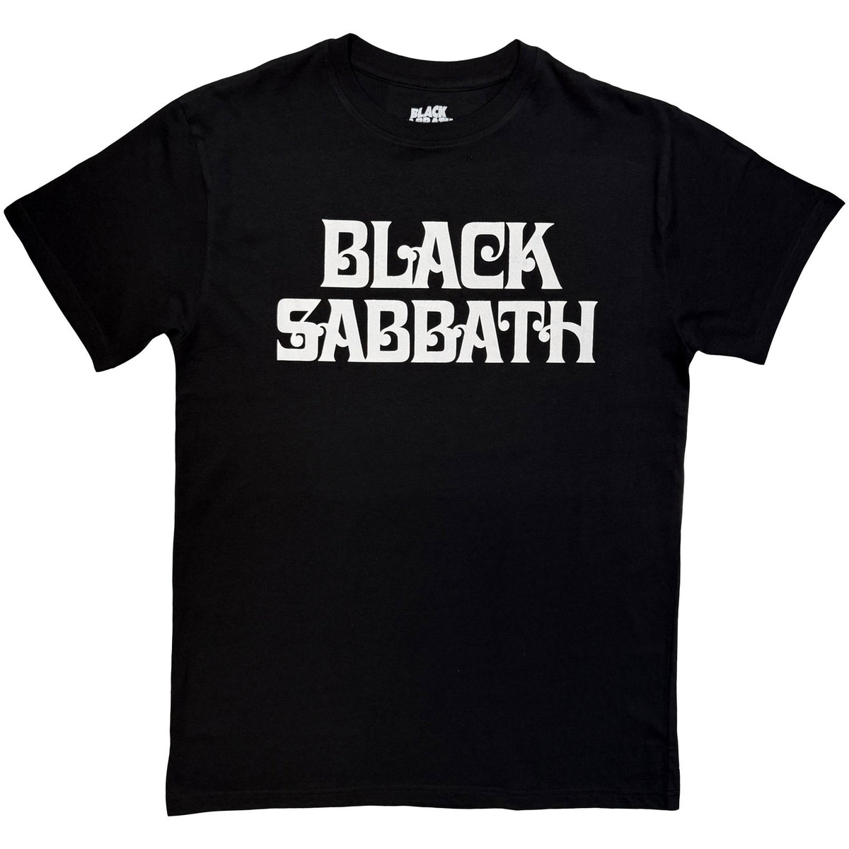 Black Sabbath Unisex T-Shirt: Curly Logo Mono (Black)