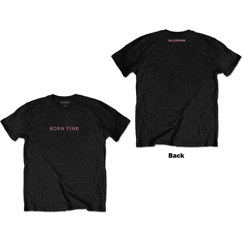 BlackPink Unisex T-Shirt: Born Pink (Black) (Back Print)