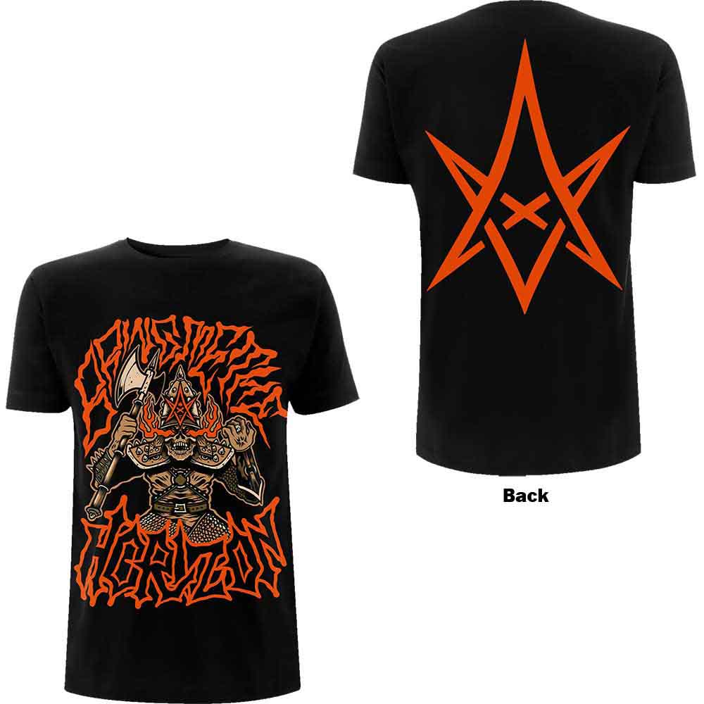 Bring Me The Horizon Unisex T-Shirt: Warrior (Black) (Back Print)