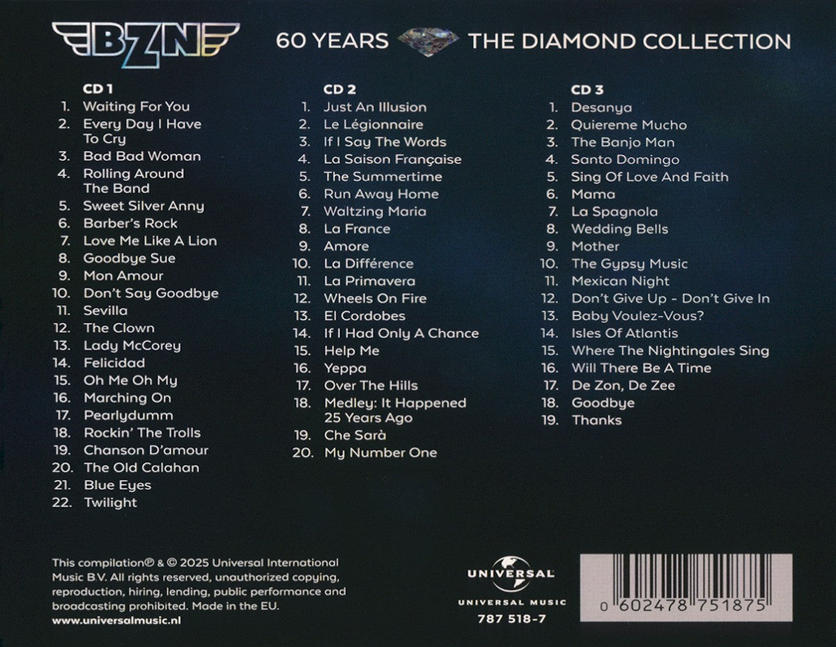BZN – 60 Years: The Diamond Collection — back cover