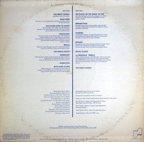 Camel – Music Inspired By The Snow Goose — back cover