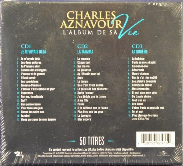 Charles Aznavour – L’Album de sa vie – 50 titres — back cover