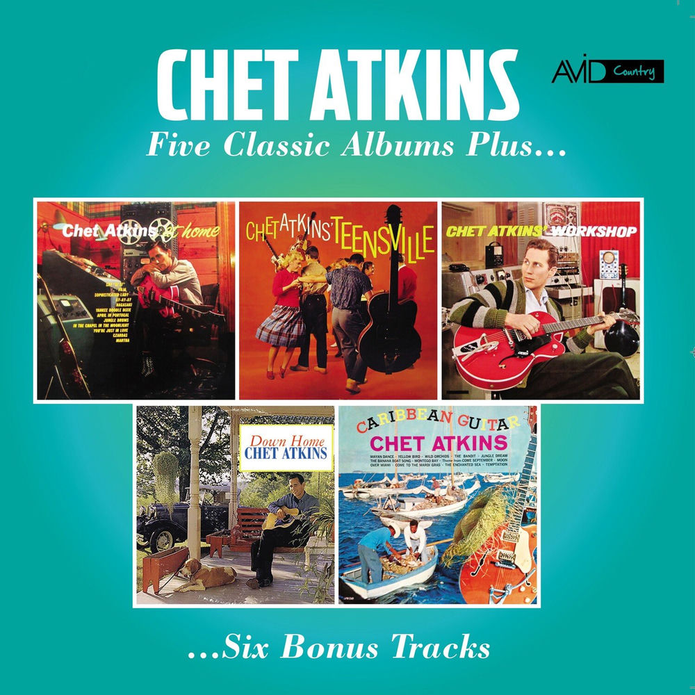 Chet Atkins – Five Classic Albums Plus (At Home / Teensville / Chet Atkins’ Workshop / Down Home / Caribbean Guitar) (Digitally Remastered)