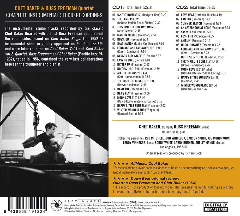 Chet Baker – Quartet — back cover