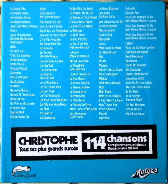 Christophe – 114 chansons : tous ses plus grands succès — back cover