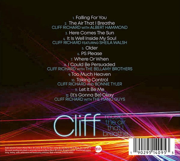 Cliff Richard – Music… The Air That I Breathe — back cover