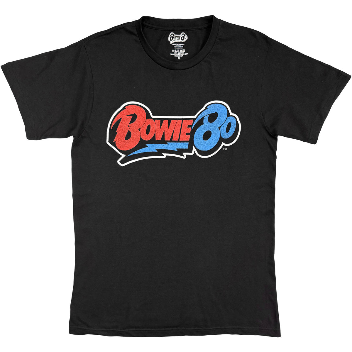David Bowie Unisex T-Shirt: 80 Logo (Black)