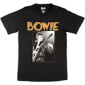 David Bowie Unisex T-Shirt: Guitar Glam Rock (Black)