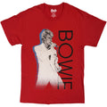 David Bowie Unisex T-Shirt: Retro Portrait (Red)