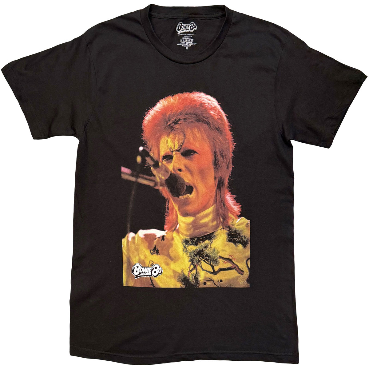 David Bowie Unisex T-Shirt: Ziggy Glam Rock (Black)