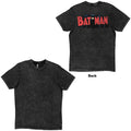 DC Comics Unisex Stone Wash T-Shirt: Batman Classic Logo (Charcoal Grey) (Back Only)