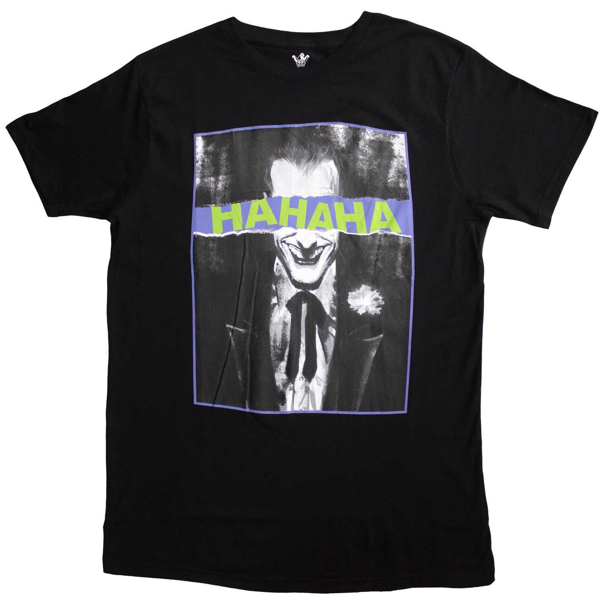 DC Comics Unisex T-Shirt: Joker Hahaha Eyes (Black)