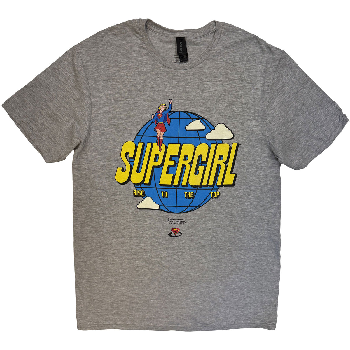DC Comics Unisex T-Shirt: Supergirl Rise To The Top (Grey)