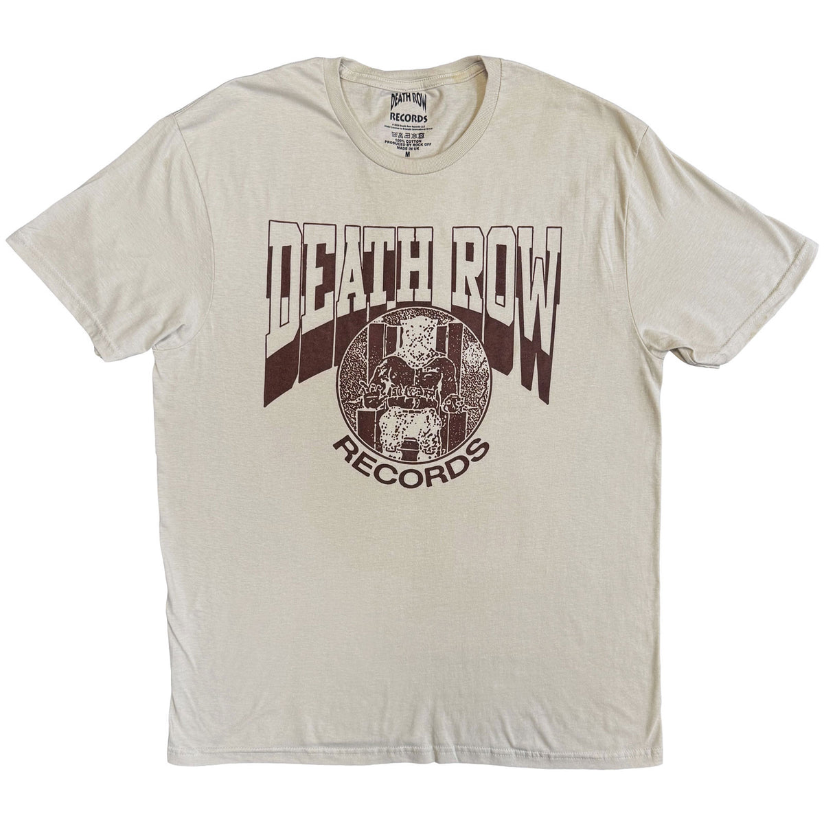 Death Row Records Unisex T-Shirt: Execution Circle Mono (Sand)