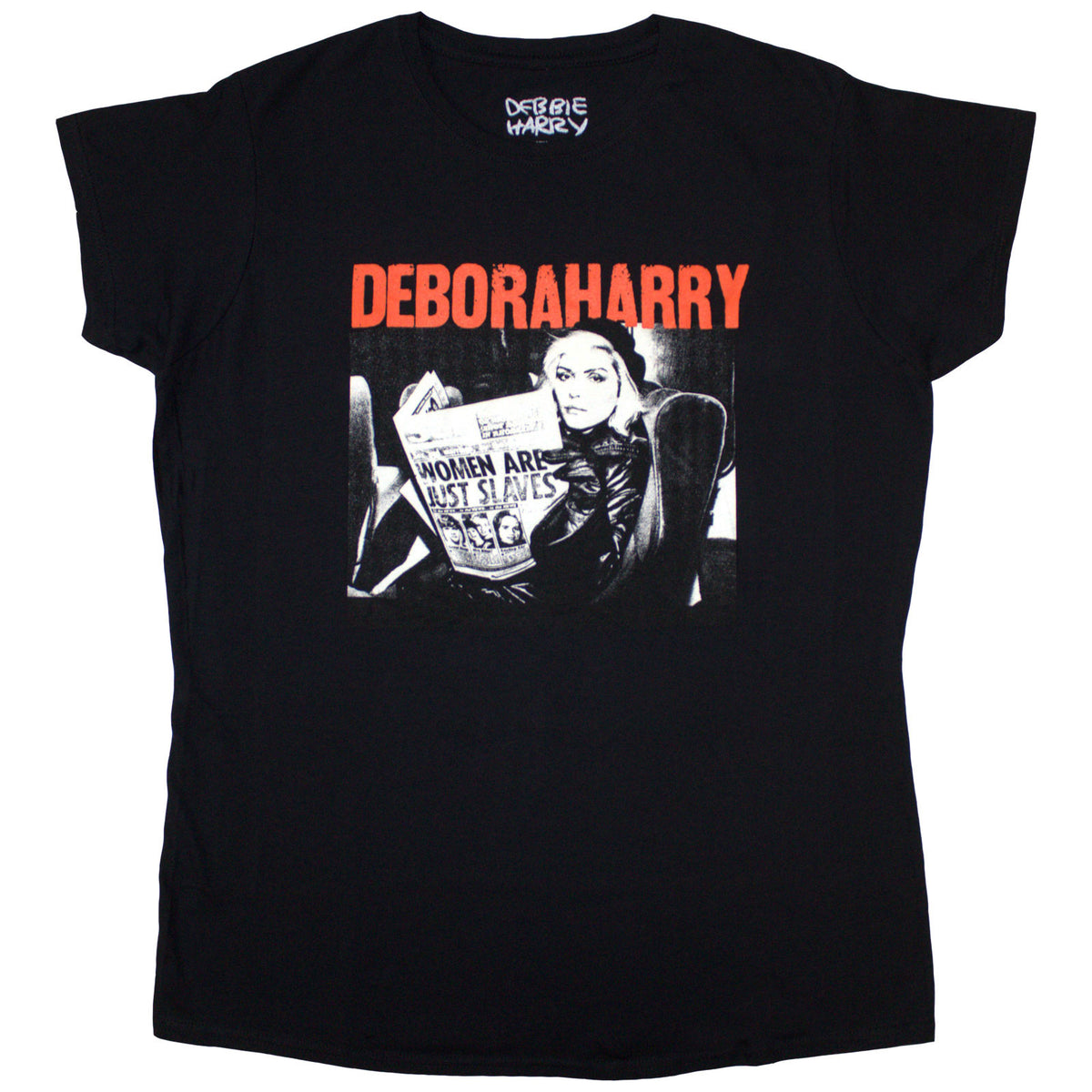 Debbie Harry Ladies T-Shirt: Women Are Just Slaves (Black)
