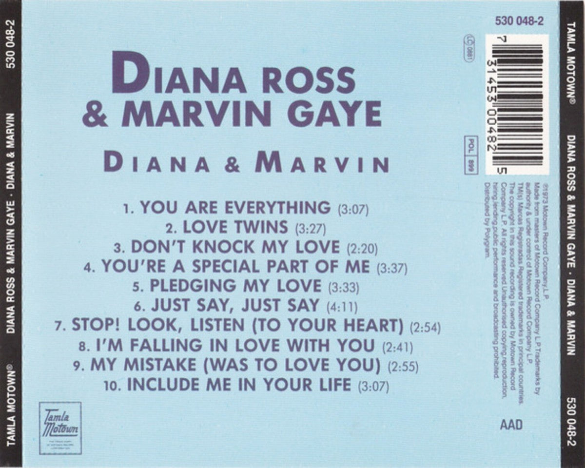 Diana Ross – Diana & Marvin — back cover