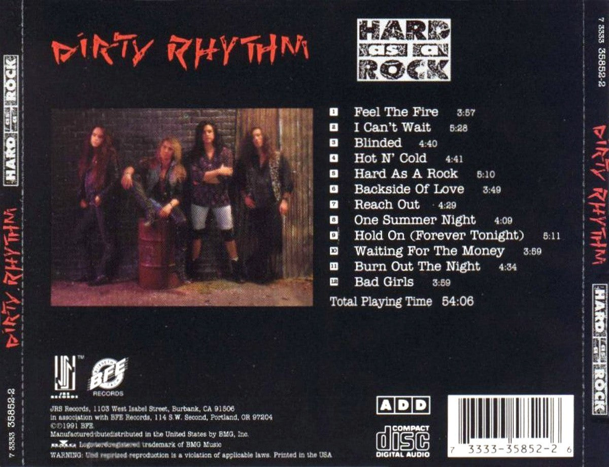 Dirty Rhythm – Hard as a Rock — back cover