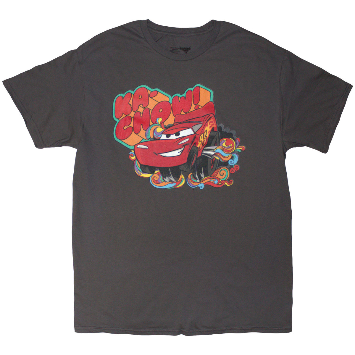 Disney Unisex T-Shirt: Cars Ka-Chow (Charcoal Grey)