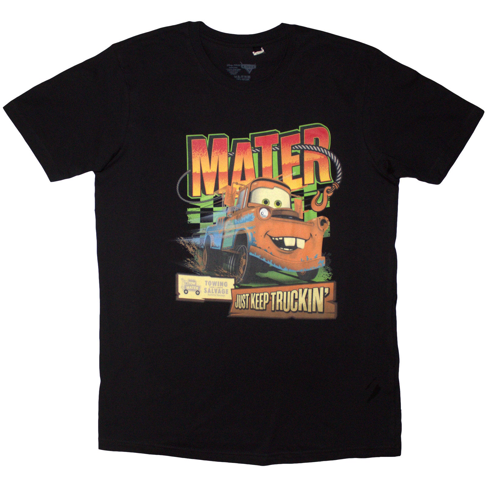 Disney Unisex T-Shirt: Cars Keep Truckin' (Black)