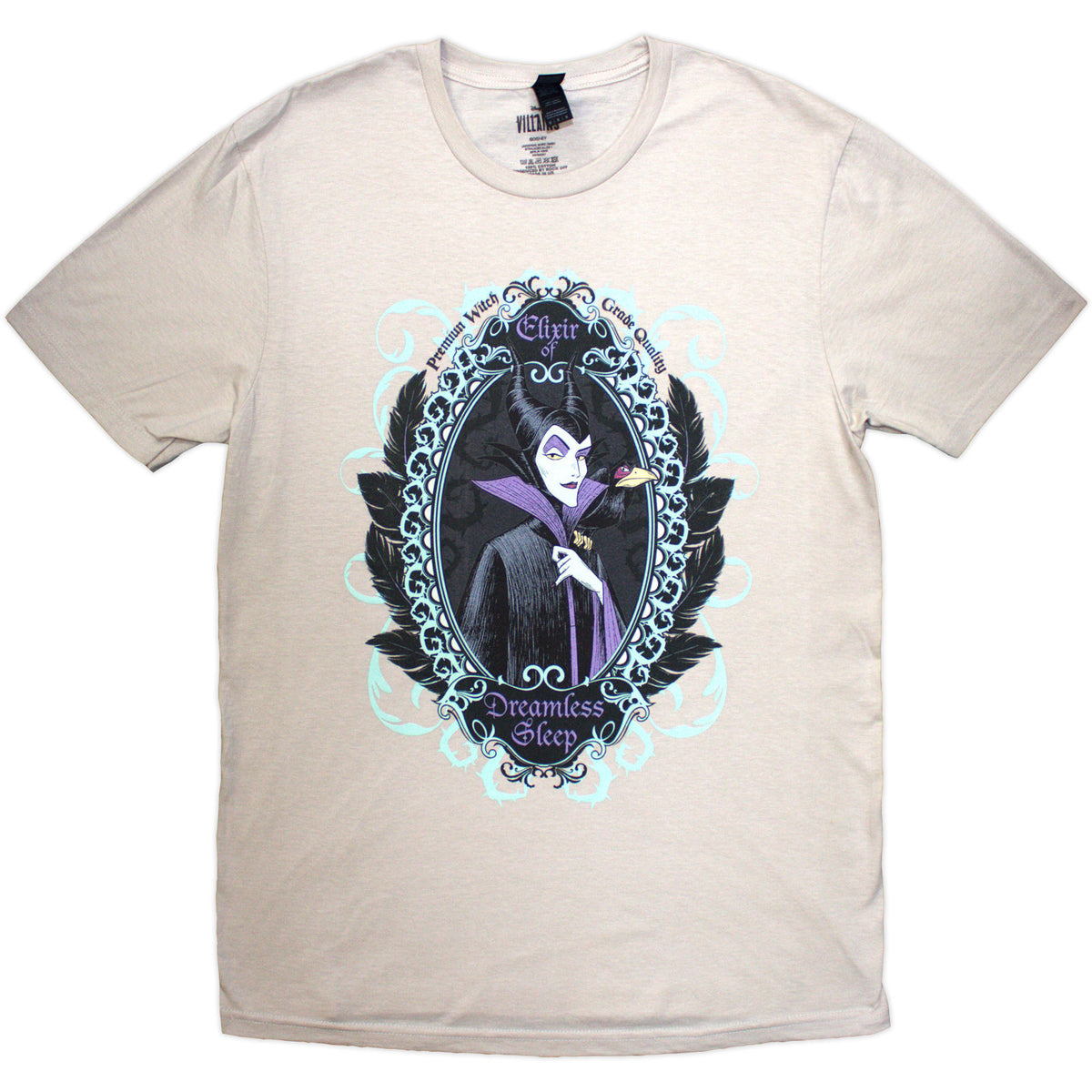 Disney Unisex T-Shirt: Maleficent Dreamless Sleep (Sand)