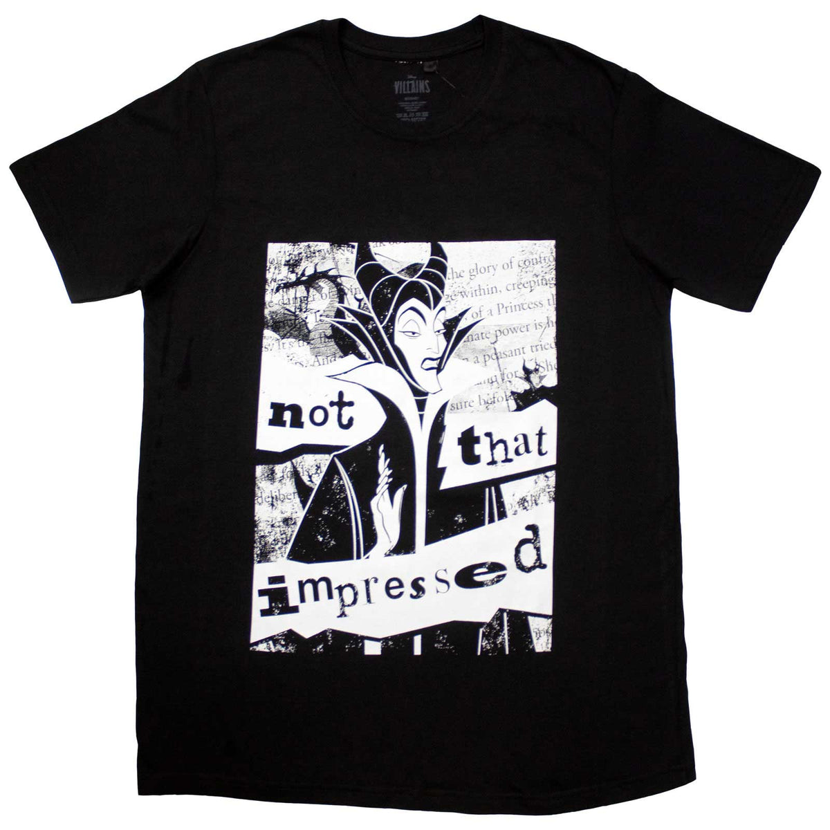 Disney Unisex T-Shirt: Maleficent Not That Impressed (Black)