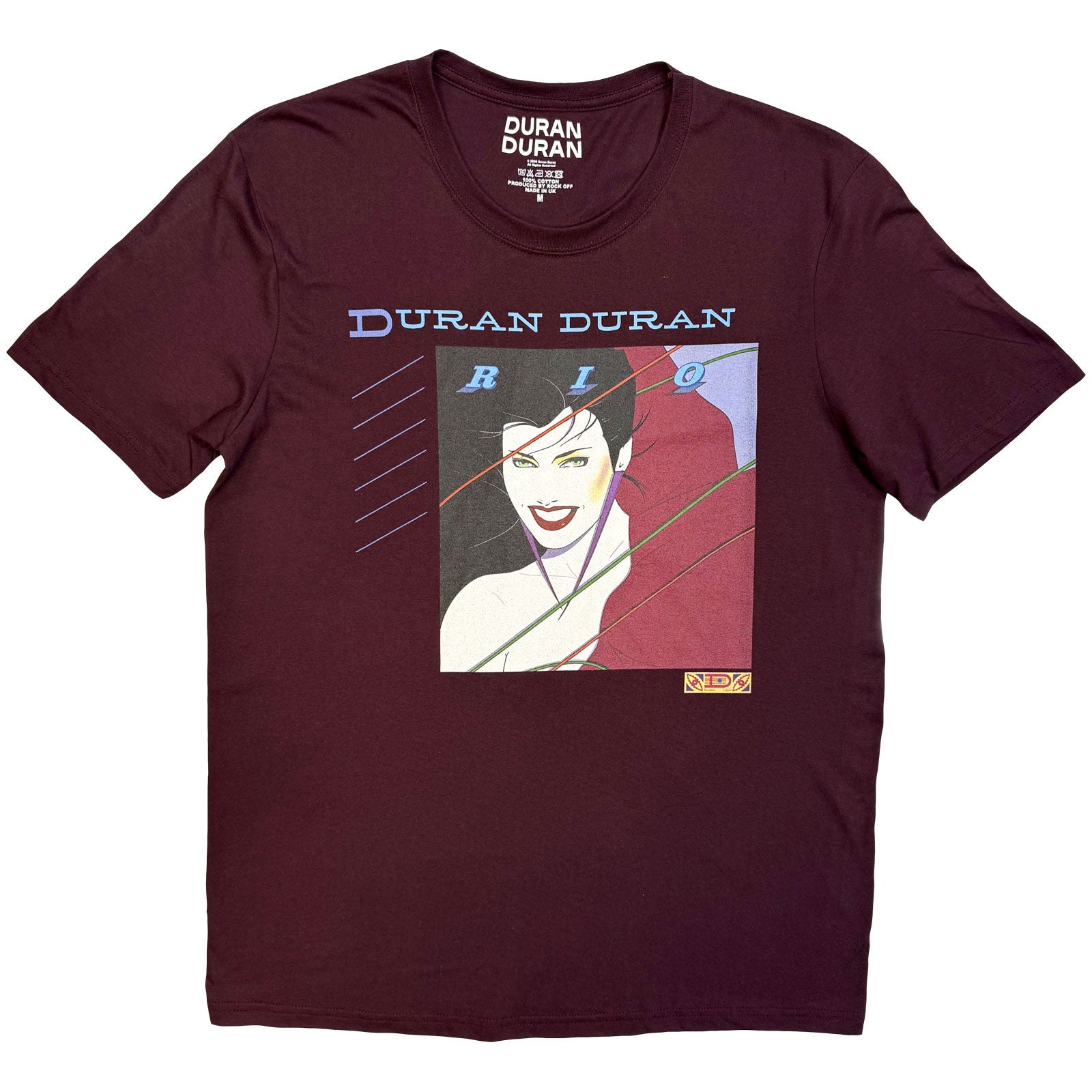 Duran Duran Unisex T-Shirt: Rio (Maroon Red)