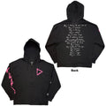 Ed Sheeran Unisex Zipped Hoodie: Play (Black) (Back & Sleeve Print)