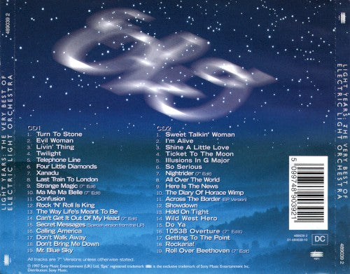 Electric Light Orchestra – Light Years: The Very Best of Electric Light Orchestra — back cover