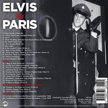 Elvis – Elvis in Paris — back cover