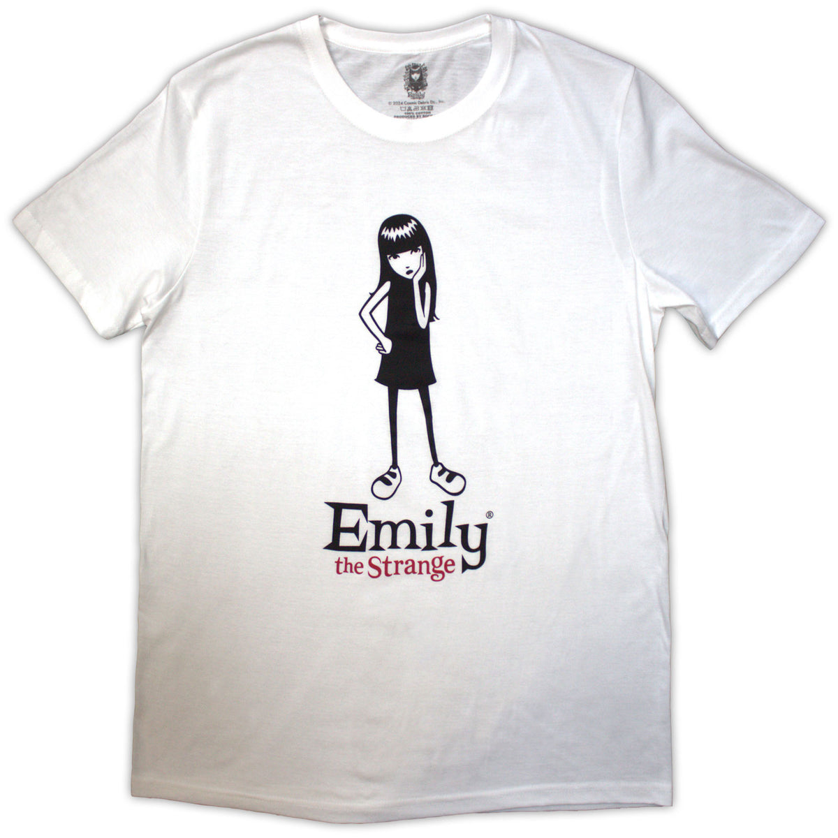 Emily The Strange Unisex T-Shirt: Emily Poses (White)