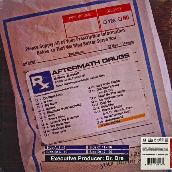 Eminem – Relapse — back cover