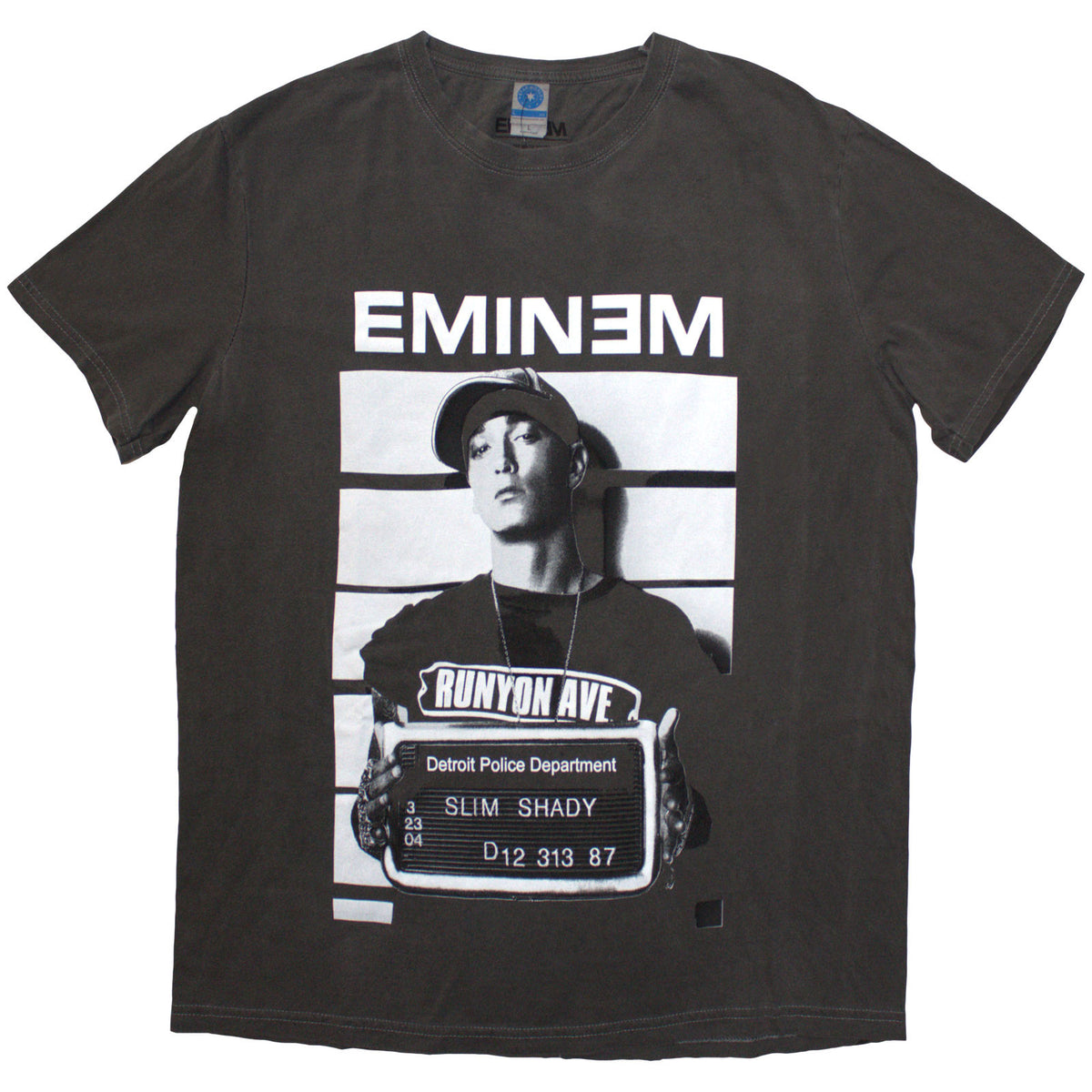 Eminem Unisex T-Shirt: Arrest (Grey Wash) (Wash Collection)